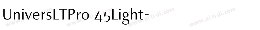 UniversLTPro 45Light字体转换